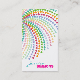 Cartes de profil des Coeurs Arc-en-ciel enflammés
