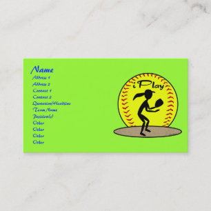 Cartes de profil du base-ball de Fastpitch