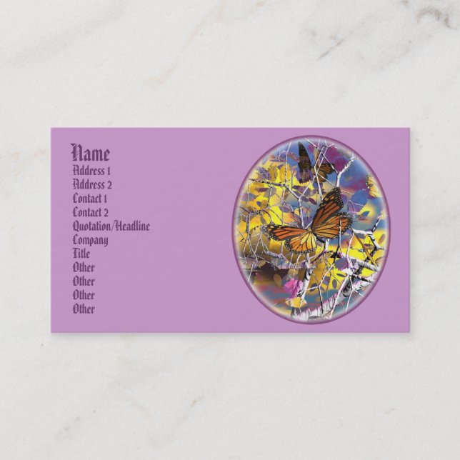 Cartes de profil imaginaire dragoncat papillon (Devant)