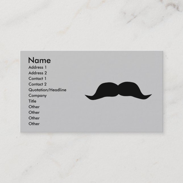 Cartes de profil instantanées de la moustache (Devant)