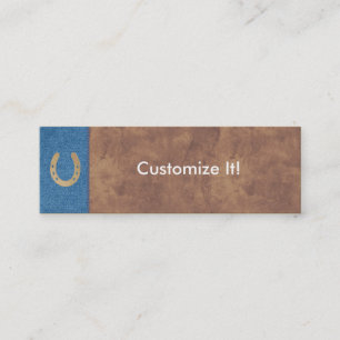Cartes de profil personnel de denim et de cuir