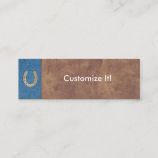Cartes de profil personnel de denim et de cuir