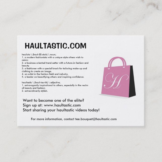 Cartes de promo de Haultastic (Devant)