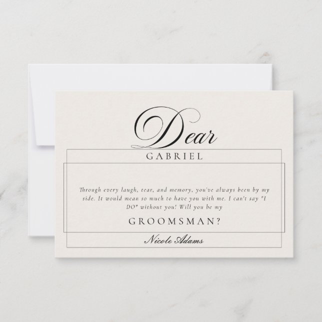 Cartes de Proposition Classiques pour Garçons d'Ho (Devant)