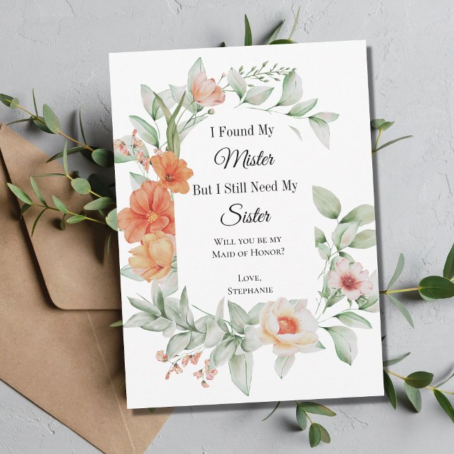 Cartes de Proposition de Cortège de Mariée Floral  (Créateur téléchargé)