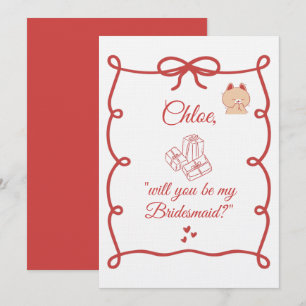 Cartes de Proposition de Demoiselle d'Honneur Mari