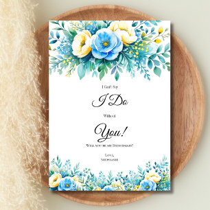 Cartes de proposition de fête de la mariée jaune b