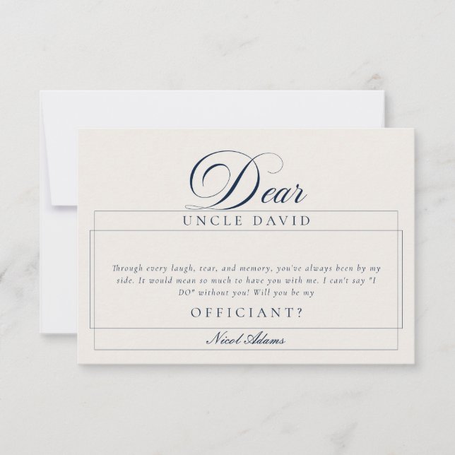 Cartes de proposition de mariage classique ivoire  (Devant)