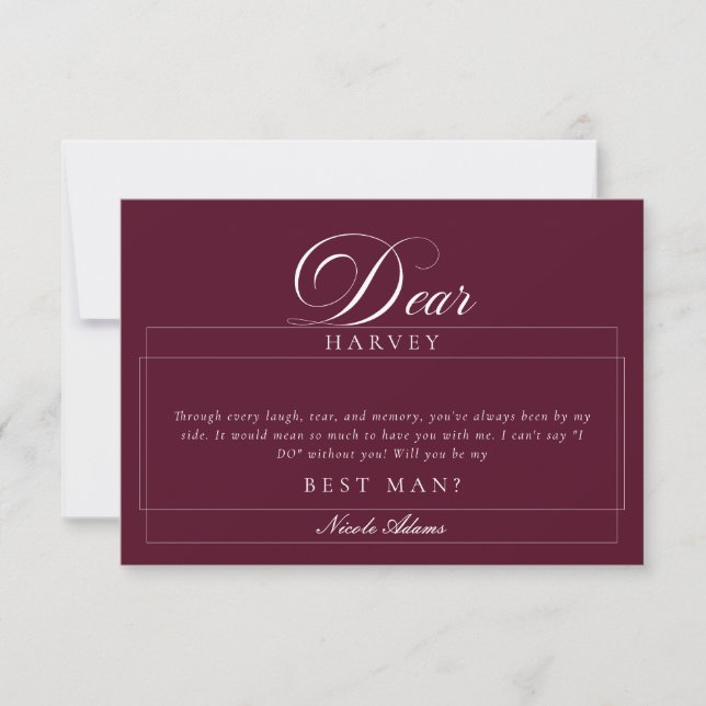 Cartes de proposition de témoin de mariage en ivoi (Devant)