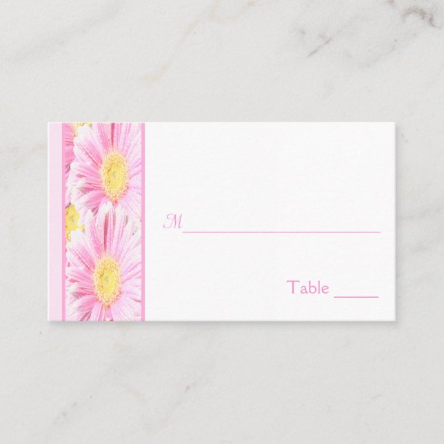 Cartes de puces florales rose et blanc (Devant)