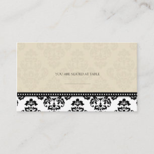 Cartes de puces Ivory Mariage damassé