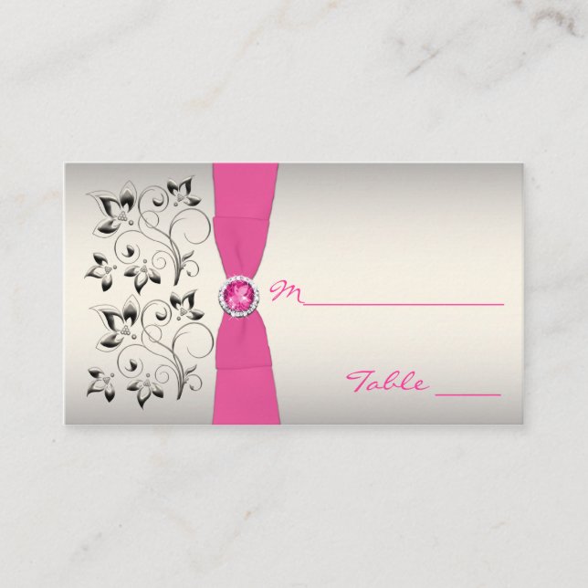 Cartes de puces rose, noire et argent (Devant)
