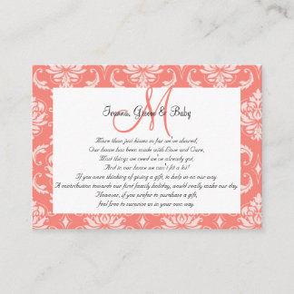 Cartes de puits Coral Rose Mariage damassé