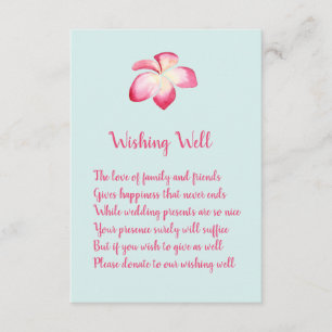Cartes de puits de Mariage de Plumeria tropicale