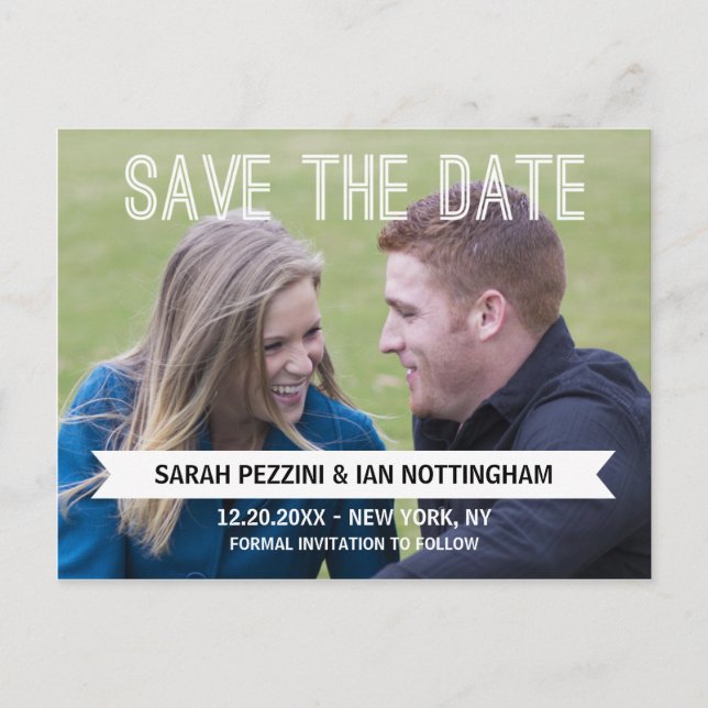 Cartes de rappel de date avec photo (Devant)