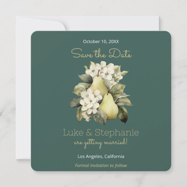Cartes de rappel de date de mariage en forme de po (Devant)