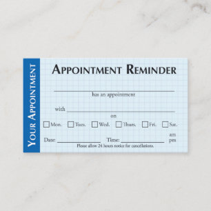 Cartes de rappel de rendez-vous avec message de ge