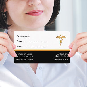 Cartes de rappel de rendez-vous classeur pour méde