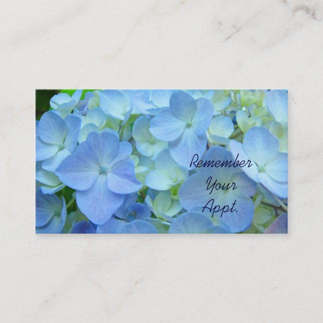 Cartes de rappel de rendez-vous Fleurs bleues flor (Devant)