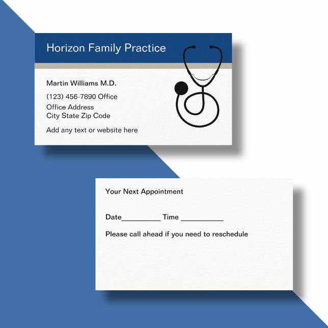 Cartes de rappel de rendez-vous médicaux (Créateur téléchargé)