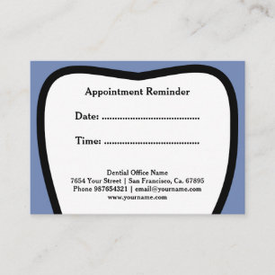 Cartes de rappel de rendez-vous pour dentiste