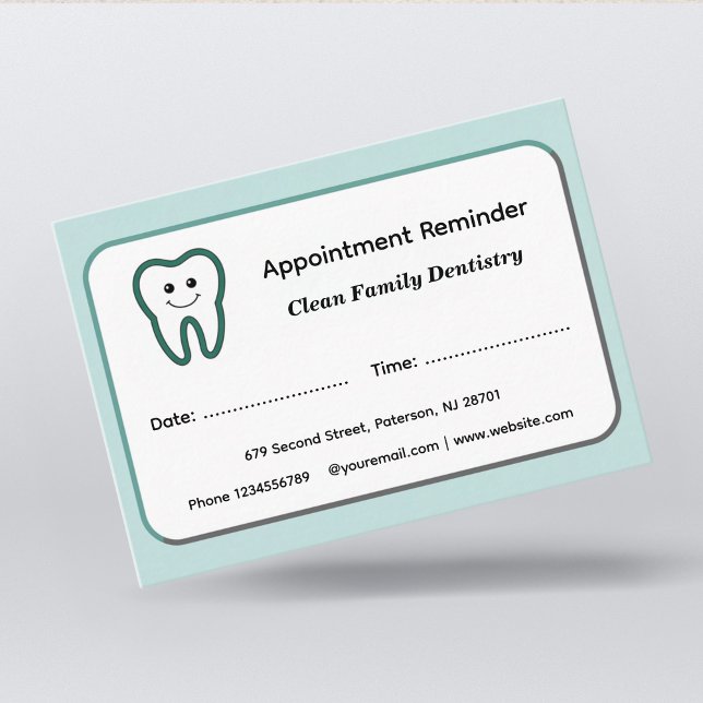 Cartes de rappel de rendez-vous pour dentistes mod (Créateur téléchargé)