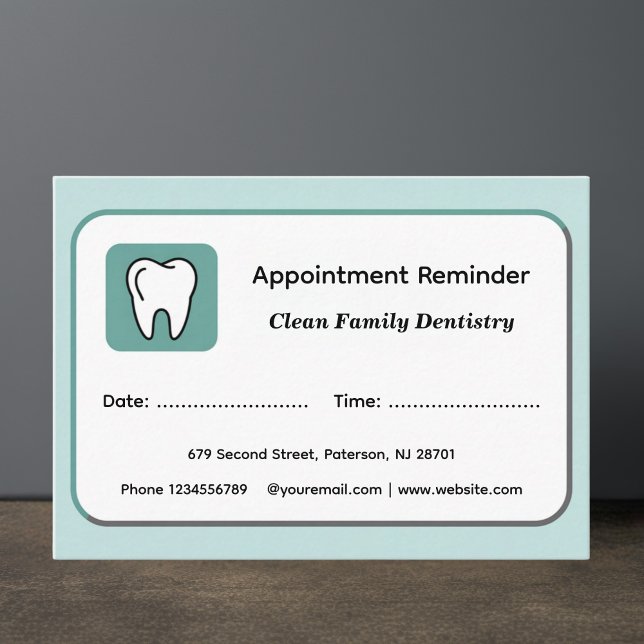 Cartes de rappel de rendez-vous pour dentistes mod (Créateur téléchargé)