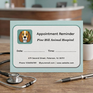 Cartes de rappel de rendez-vous pour vétérinaire m