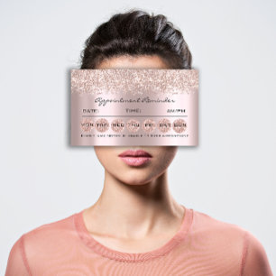 Cartes de rappel de rendez-vous Rose de broyage de