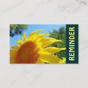 Cartes de rappel de rendez-vous Tournesols Carte d