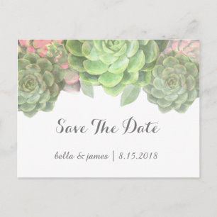 Cartes de rappel minimalistes à vert succulent