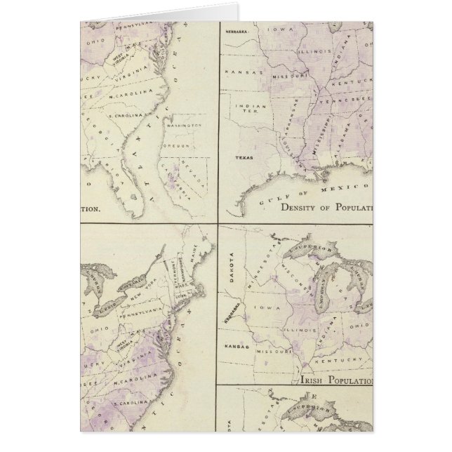 Cartes de recensement des États-Unis de 1870 (Devant)