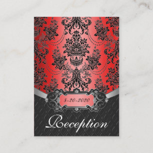 Cartes de réception Apple Red & Black Mariage dama