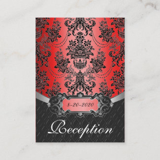 Cartes de réception Apple Red & Black Mariage dama