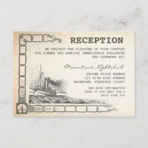 cartes de réception de bateau vintage nautique