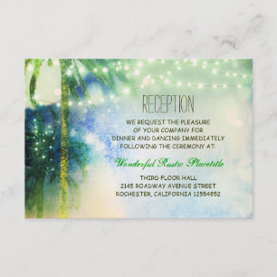 cartes de réception de mariage aux palmiers de pla