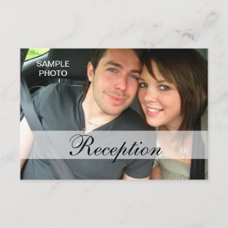 Cartes de réception de mariage avec photo moderne