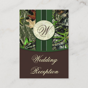Cartes de réception de mariage Brown et chasseur G