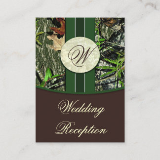 Cartes de réception de mariage Brown et chasseur G