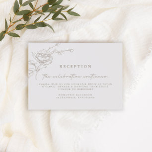 Cartes de réception de mariage élégantes vintage s