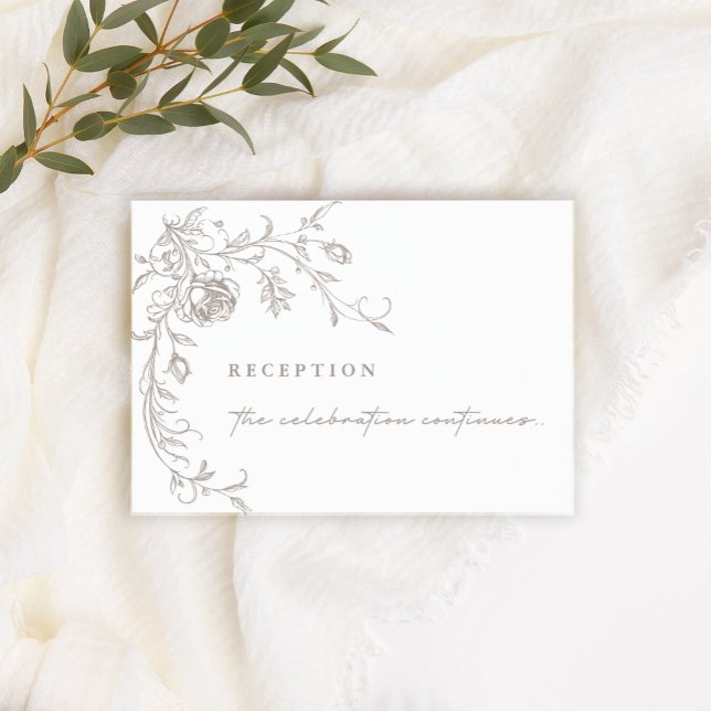 Cartes de réception de mariage élégantes vintage s (Créateur téléchargé)
