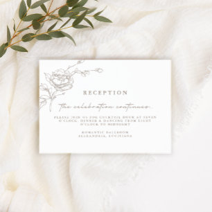 Cartes de réception de mariage élégantes vintage s