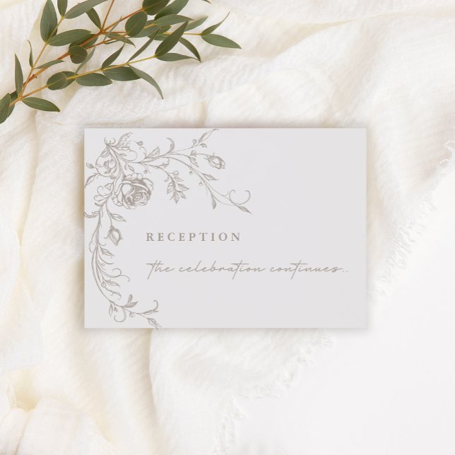Cartes de réception de mariage élégantes vintage s (Créateur téléchargé)
