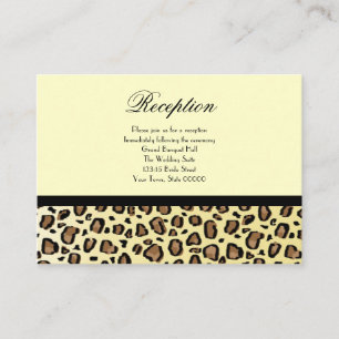Cartes de réception de mariage Empreinte de léopar