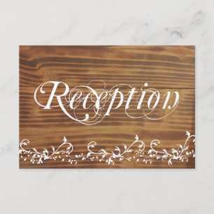 Cartes de réception de mariage en bois rustique Co