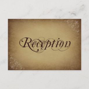 Cartes de réception de mariage en papier rustique