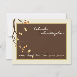 CARTES DE RÉCEPTION DE MARIAGE :: fleurs de cerisi