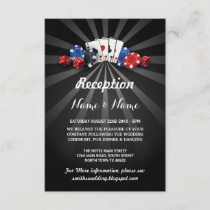 Cartes de réception de mariage Las Vegas Casino