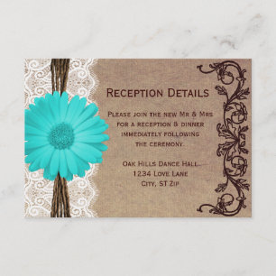 Cartes de réception de mariage Marguerite de Gerbe