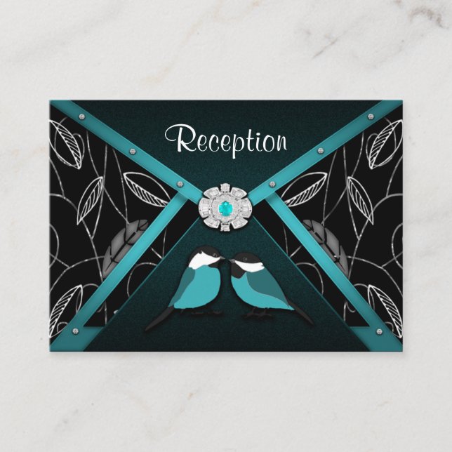 Cartes de réception de mariage pour Inséparables A (Devant)